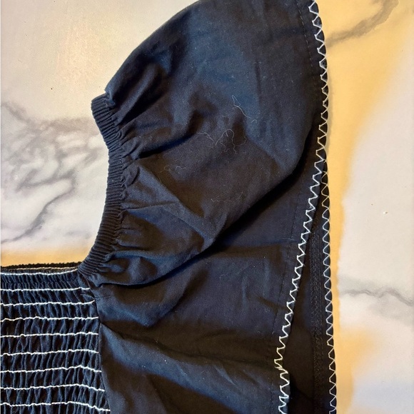 Zara Kids Black Smocked Ruffled Blouse | teen, tween top - Picture 3 of 5